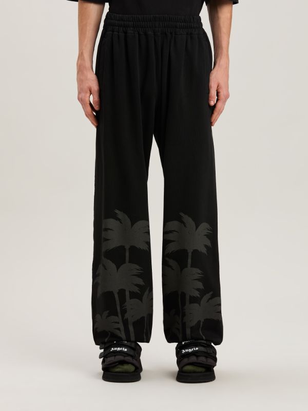 Palm Angels Elastic Waist Sweatpants In Black