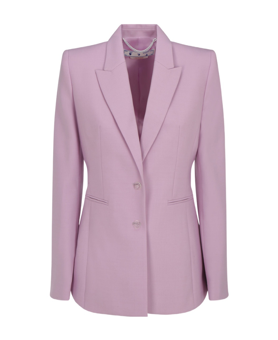 Off-white Single-breasted Blazer In Pink