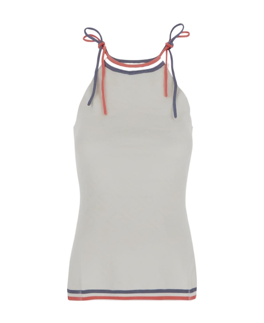 Fendi Ivory Viscose Blend Top In White