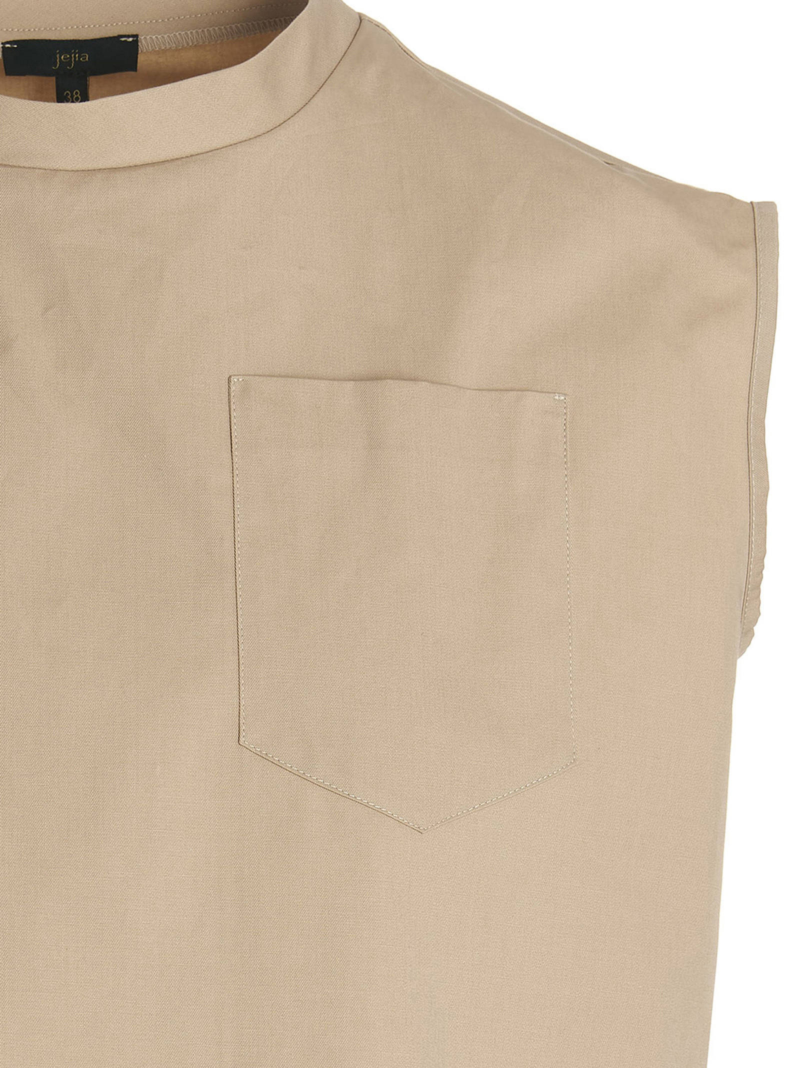 Jejia Sleeveless Blouse With Round Neck In Nude