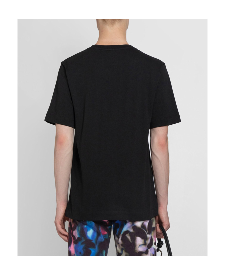 Dries Van Noten Oversized Black Cotton T-shirt In Black