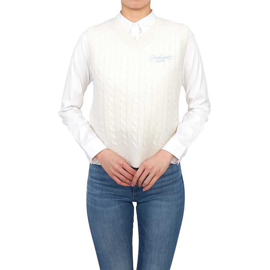 Carhartt Sleeveless Knitted Vest In White