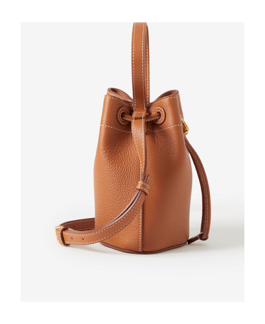 Burberry Tb Grainy Bucket Bag In Brown