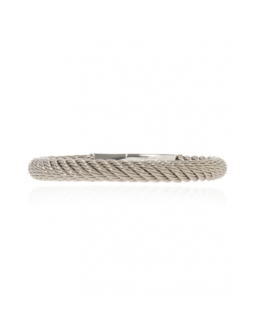 Bottega Veneta Twisted Chain Bracelet In White