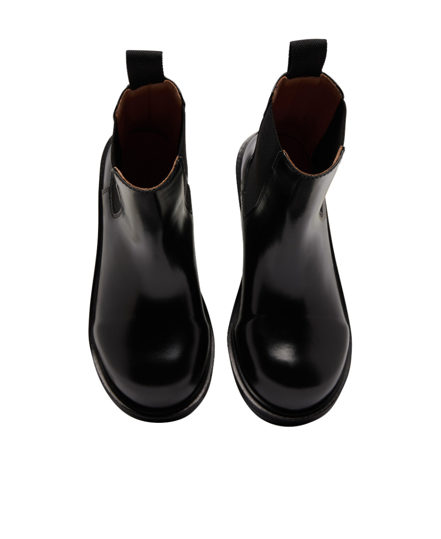 BOTTEGA VENETA ROUND-HEADED CHELSEA SHORT BOOTS