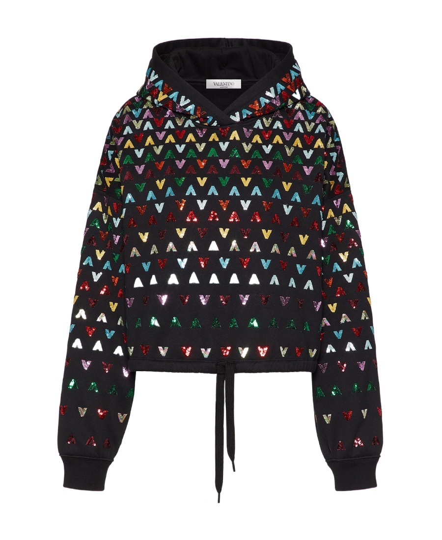 Valentino Logo Sweater In Black