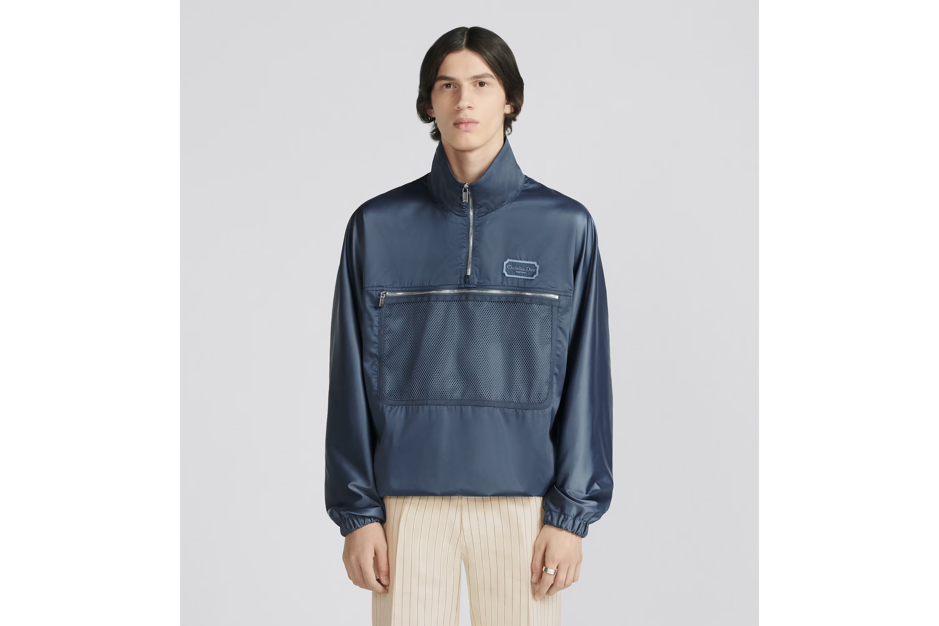 Dior Logo Casual Jacket In Blue