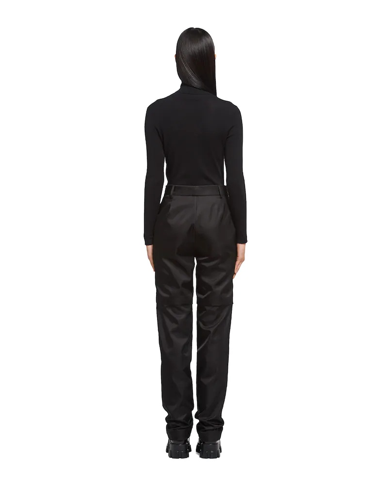 Prada Re-nylon Convertible Pants In Black