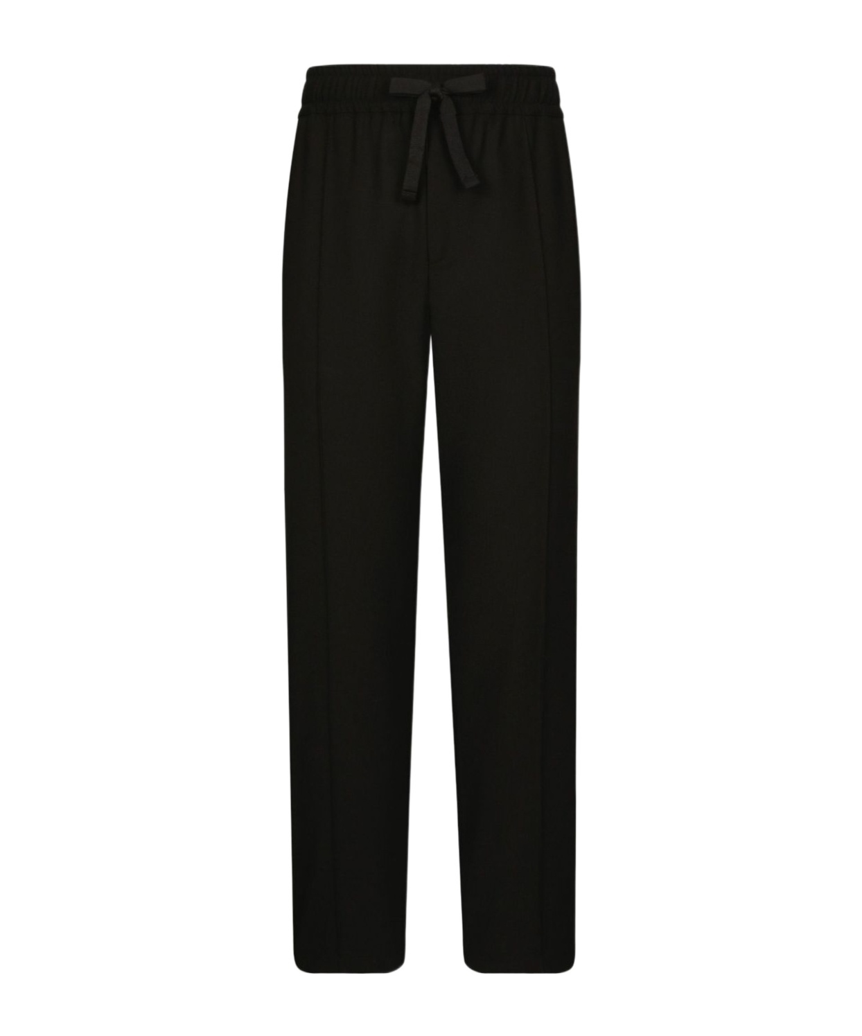 Dolce & Gabbana Cashmere Jogging Pants With Dg Logo In Black