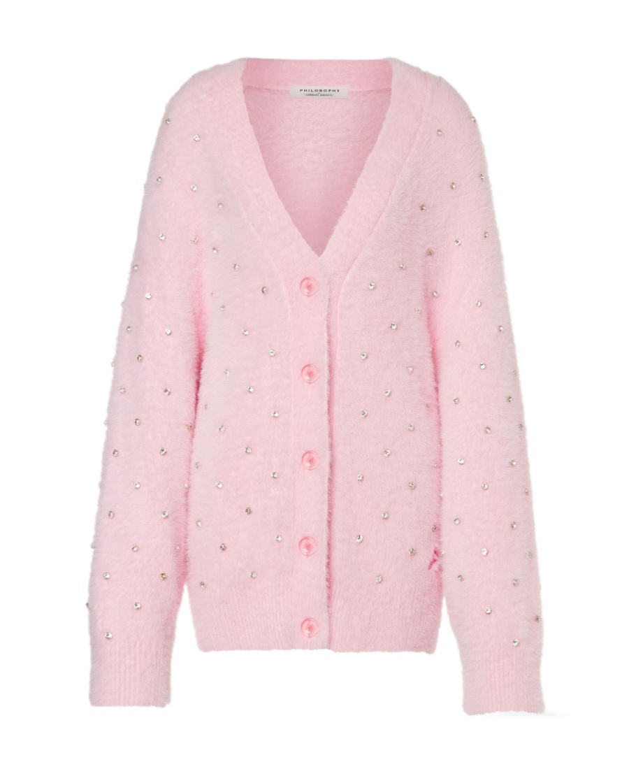 Philosophy Di Lorenzo Serafini Long-sleeved Sweater In Pink