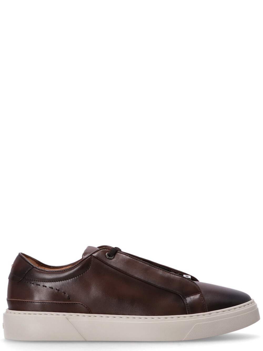 Hugo Boss Gary Leather Trainers With Suede Backtab
