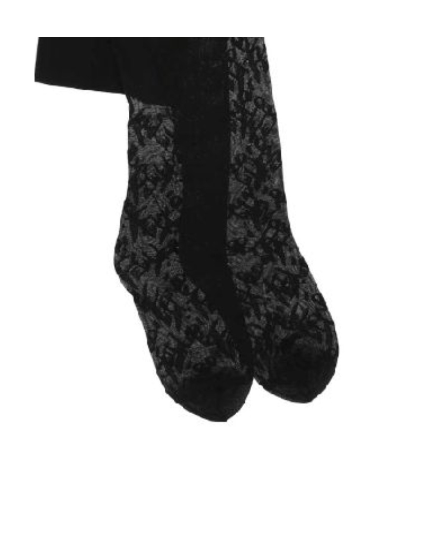 Fendi Logo-jacquard Tights In Black