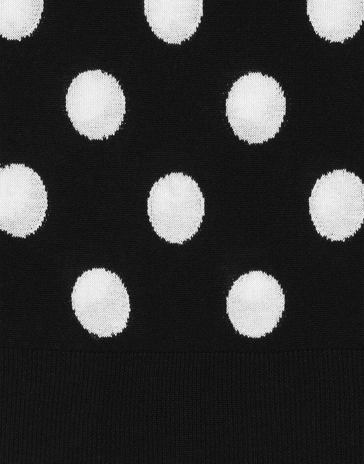 Dolce & Gabbana Polka Dot Wool-blend Sweater Vest In Black