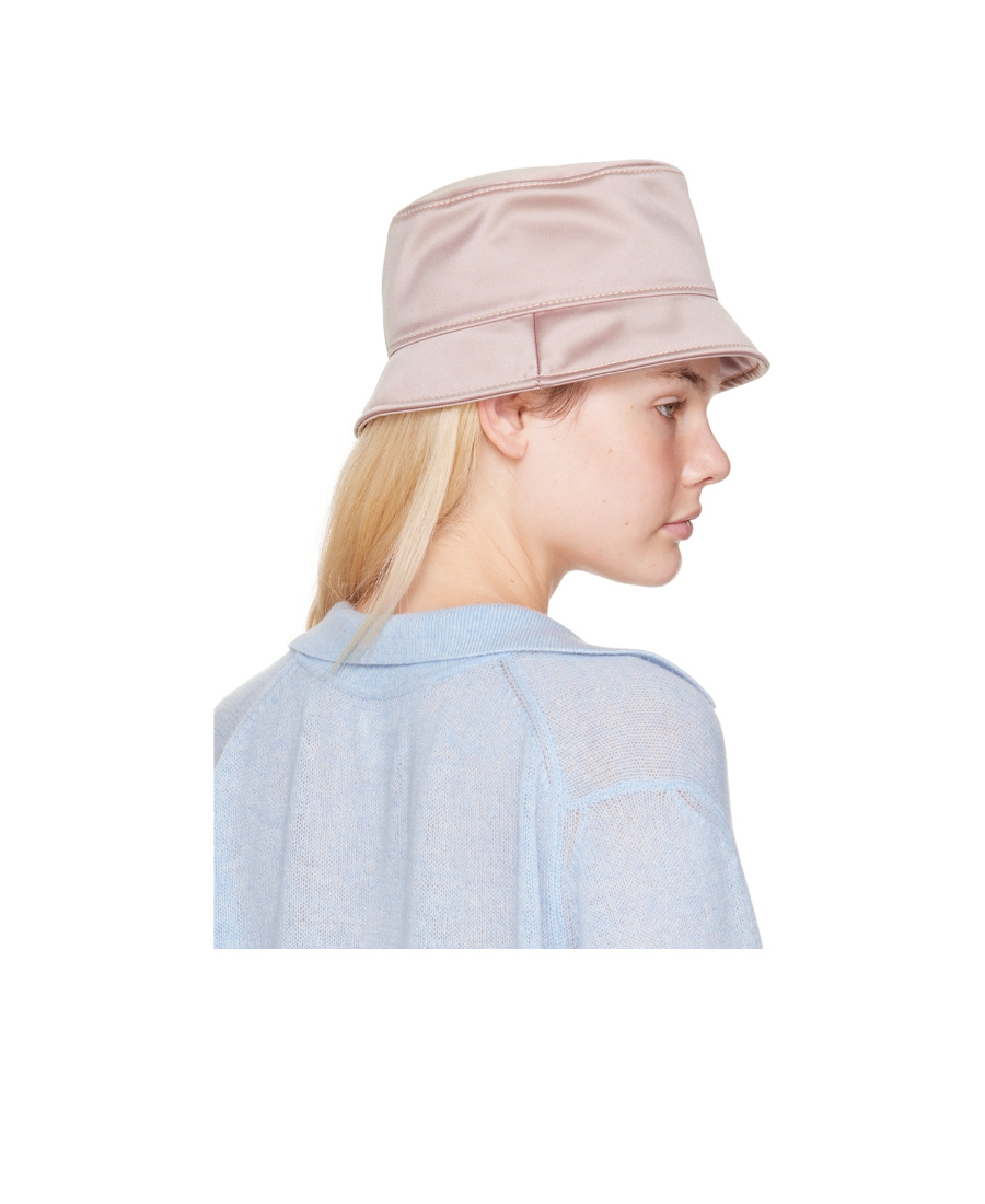 Maison Michel Purple Axel Beach Hat In White