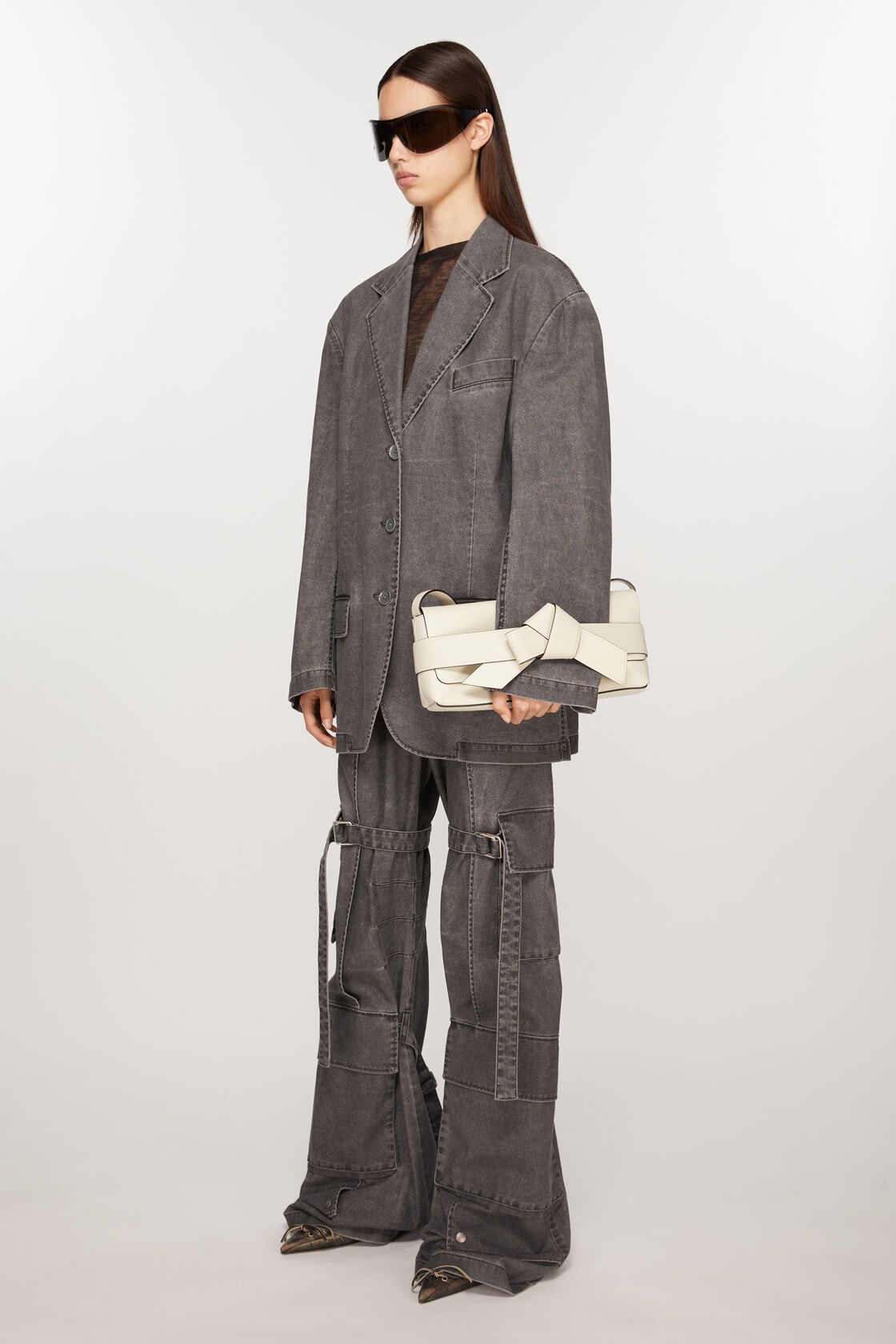 Acne Studios Musubi Shoulder Bag In White