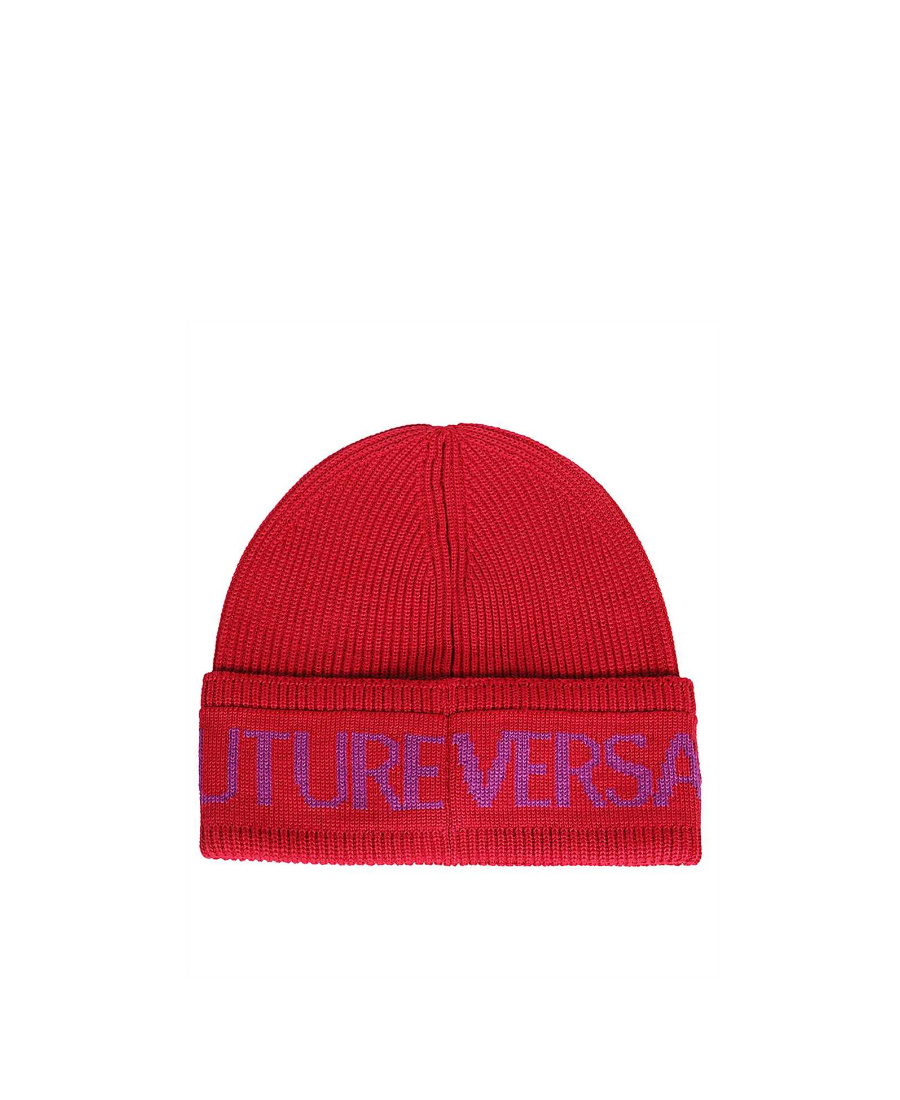 Versace Jeans Logo Hat In Red