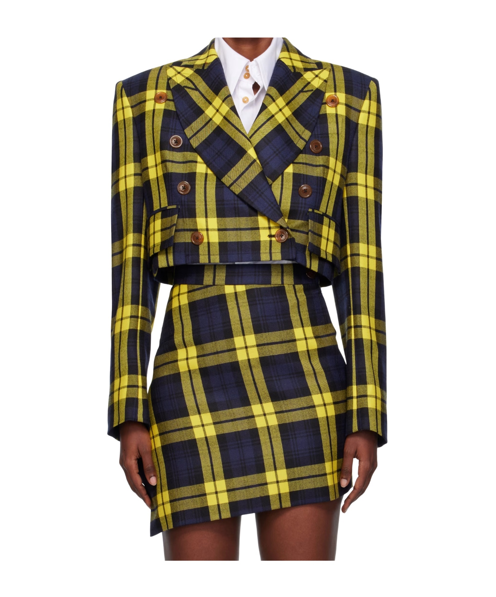 Vivienne Westwood Long Sleeve Cut Off Blazer In Green