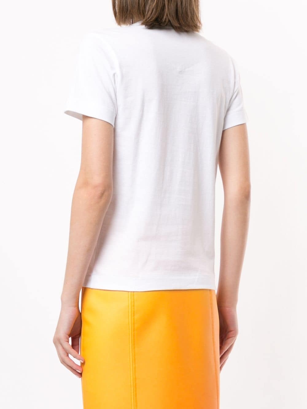 Comme Des Garçons Play Logo-patch Printed T-shirt In White