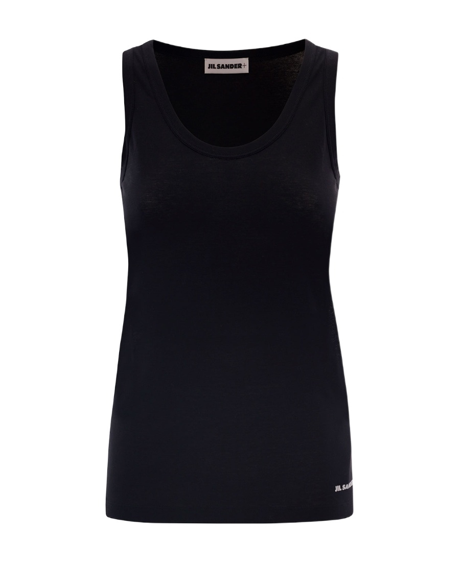 JIL SANDER JIL SANDER LOGO-PRINTED SLEEVELESS TANK TOP