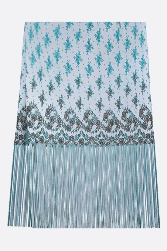 Valentino Embroidered Lace Shawl In Blue