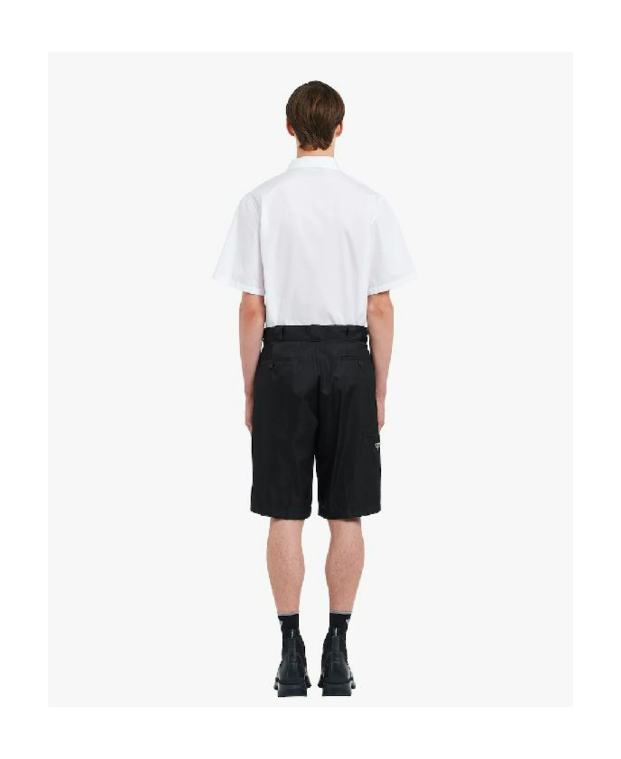 Prada Casual Shorts With Pockets And Loops In Black