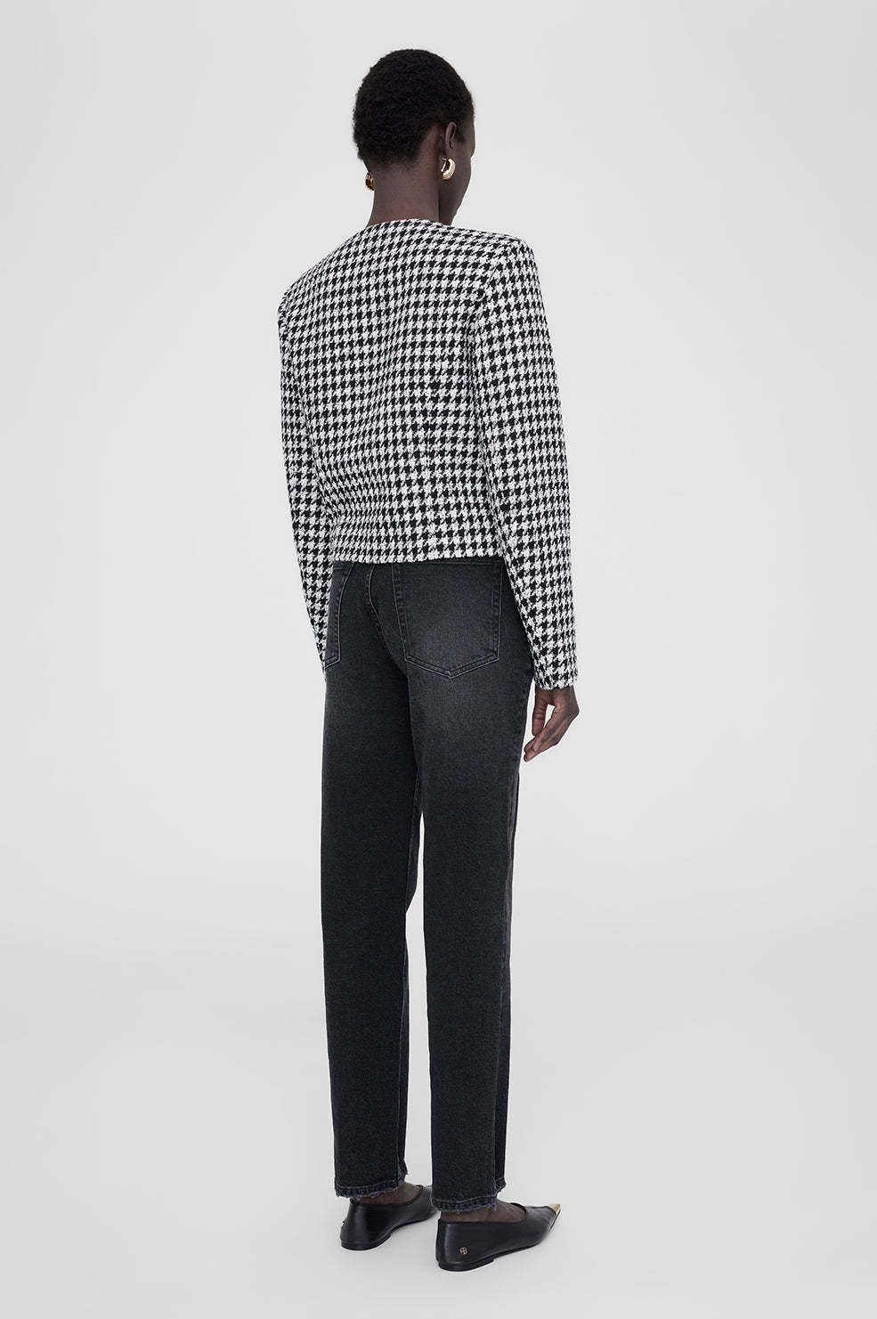 ANINE BING LONG-SLEEVED WOOL CASUAL JACKET