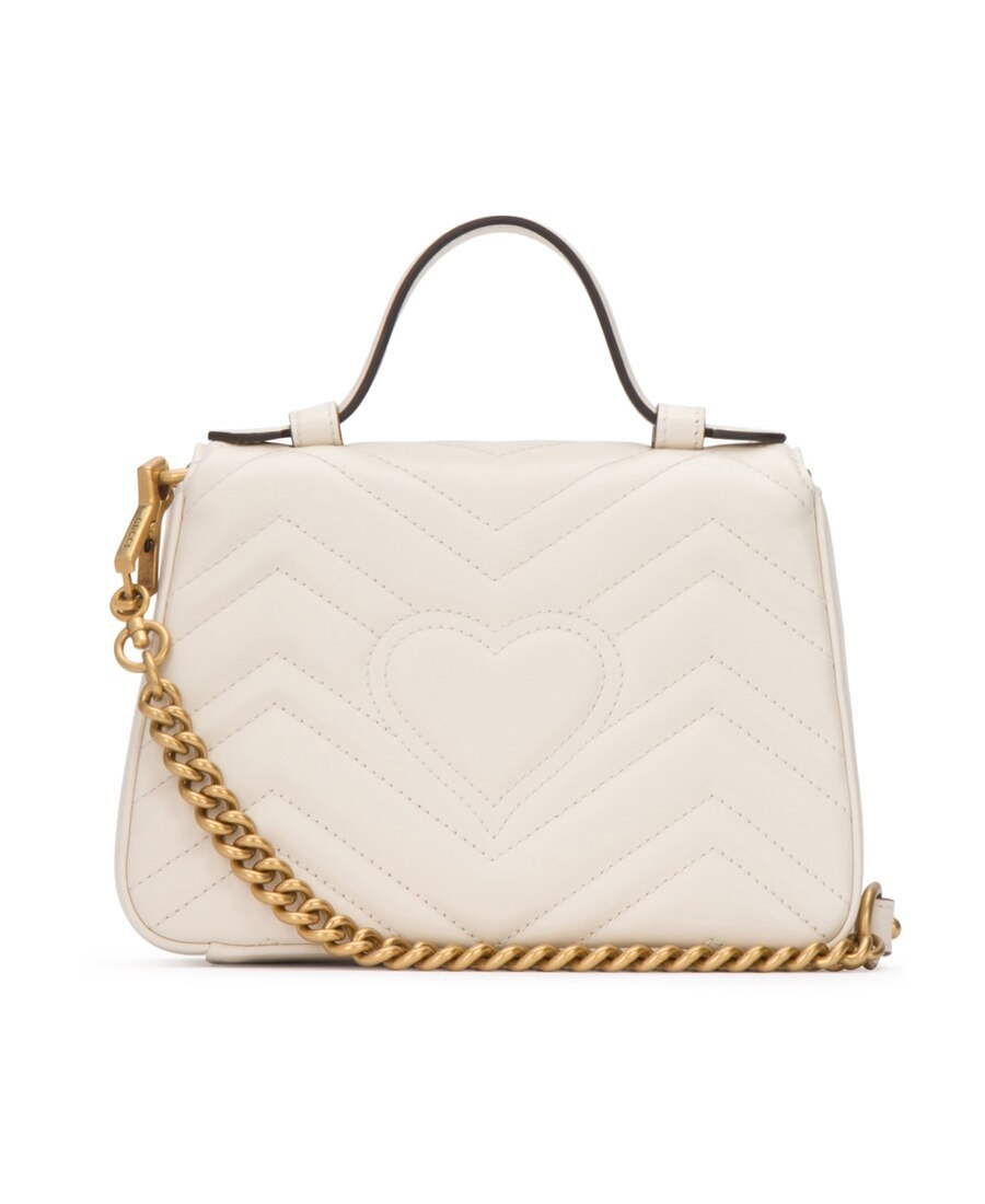 Gucci Gg Marmont Mini Top Handle Bag In White