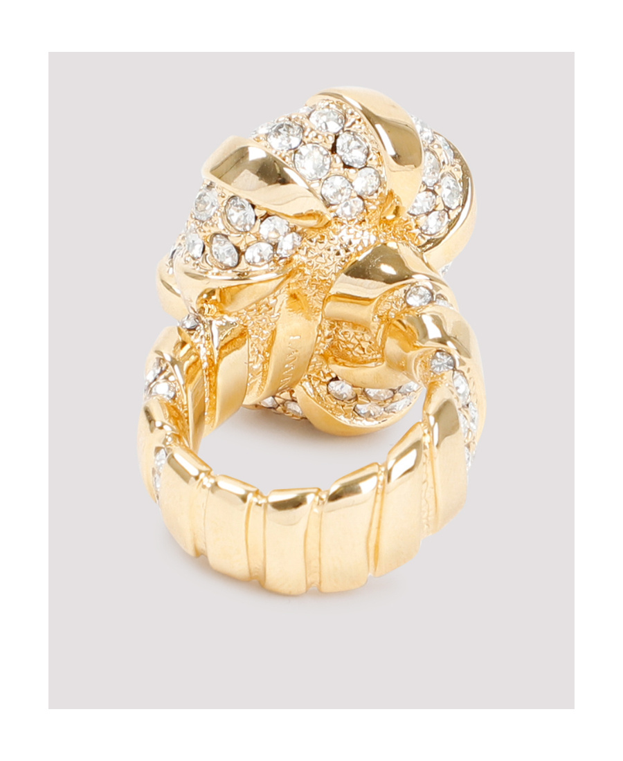 Lanvin Melodie Rhinestone Ring In Yellow