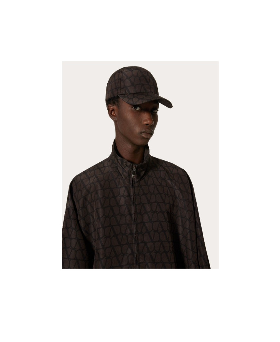 Valentino Garavani Toile Iconographe Baseball Cap In Black