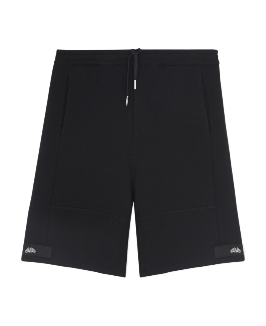 Alexander Mcqueen Logo-tab Bermuda Shorts In Black