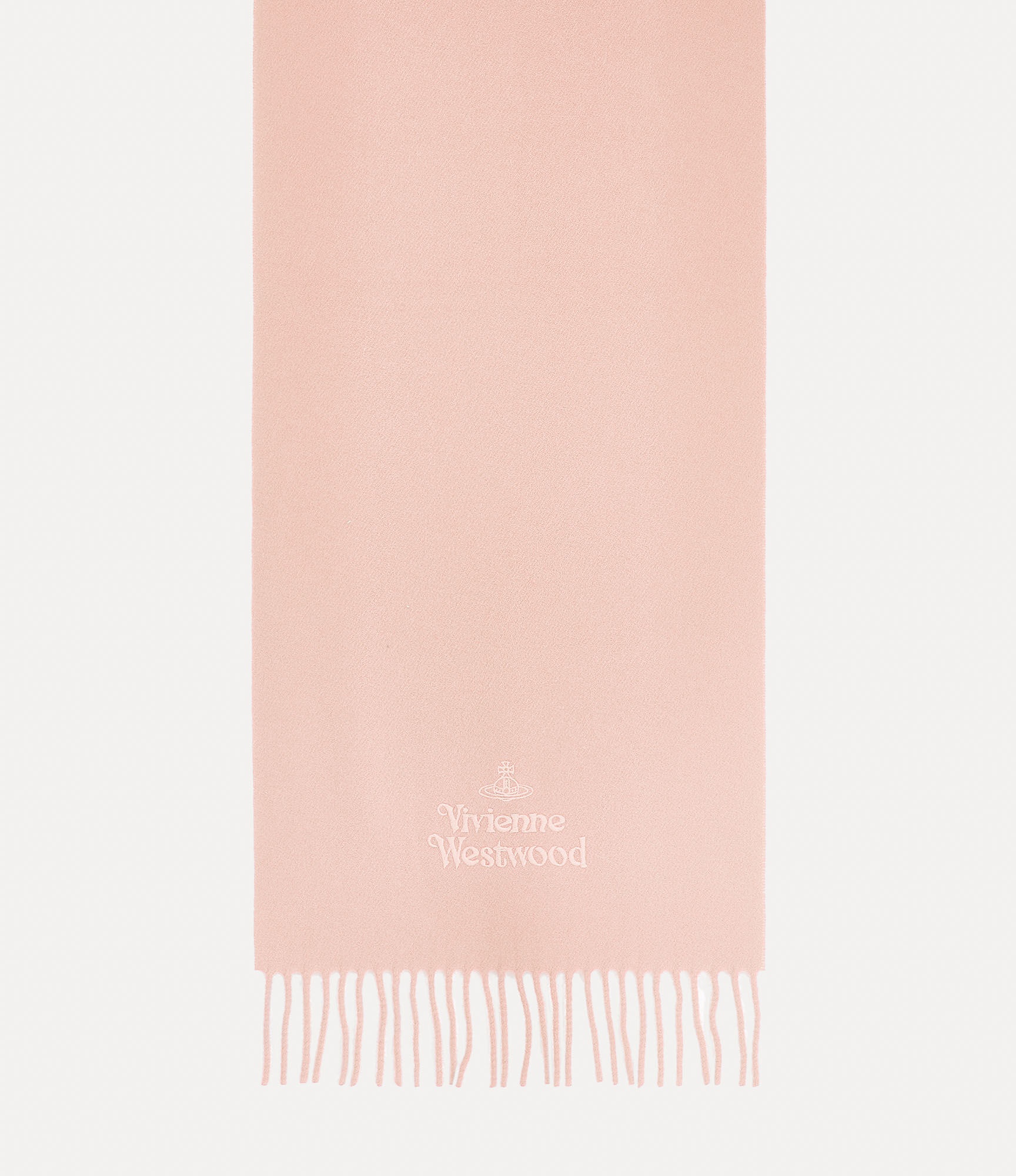 Shop Vivienne Westwood Embroided Wool Scarf In Pink
