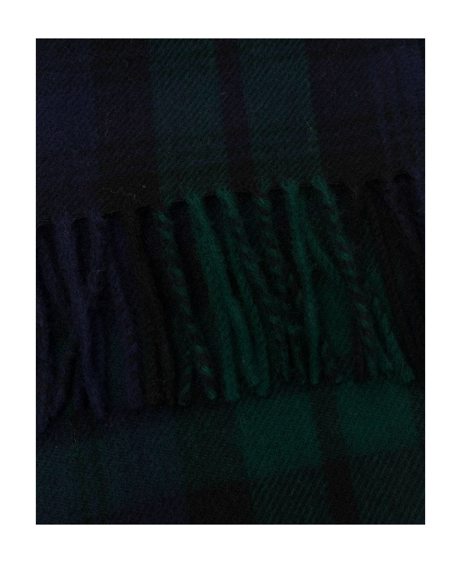Apc Mahe Tartan-check Wool Scarf In Black