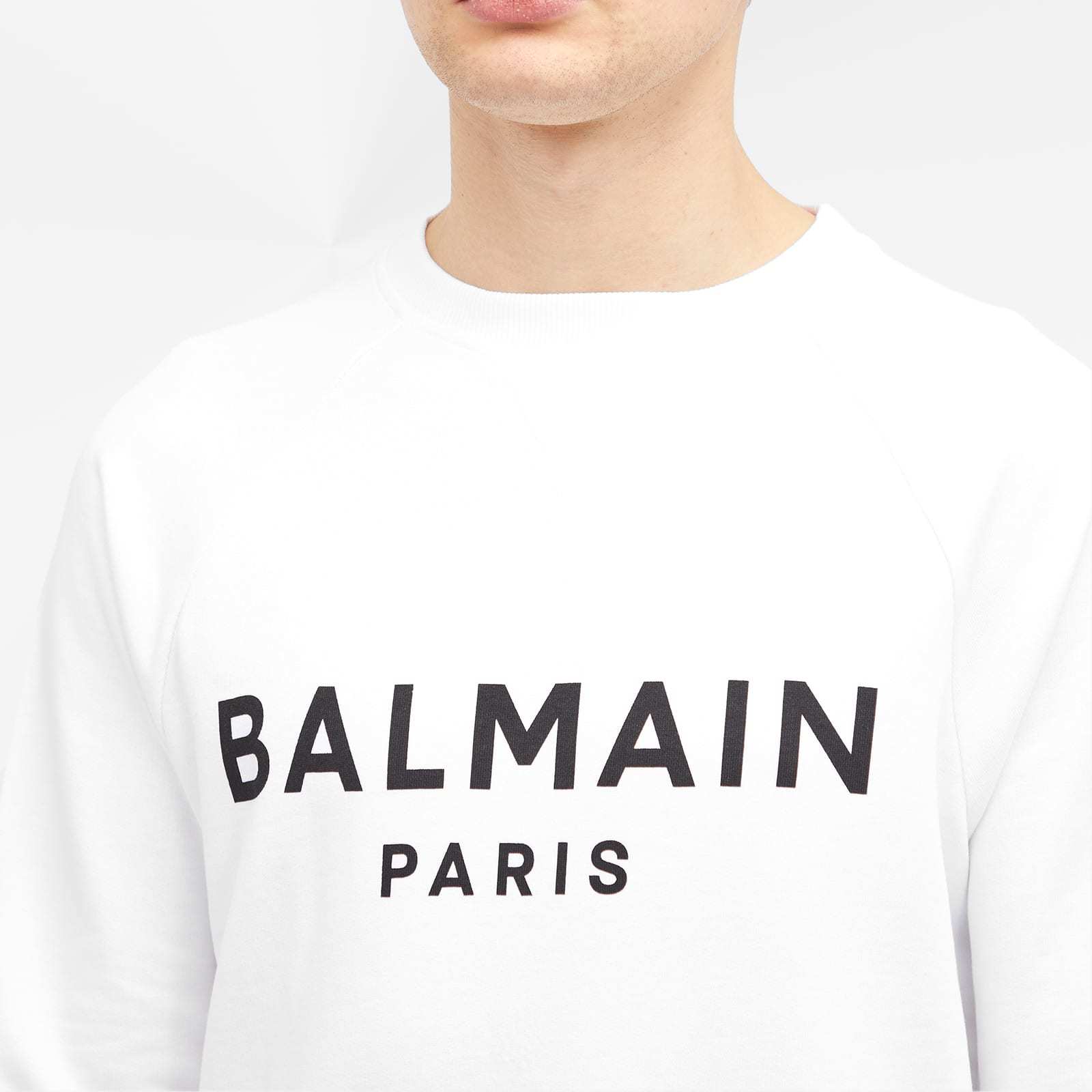 Balmain Black Sweatshirts Man Sweatshirt White Size Xl Cotton In White