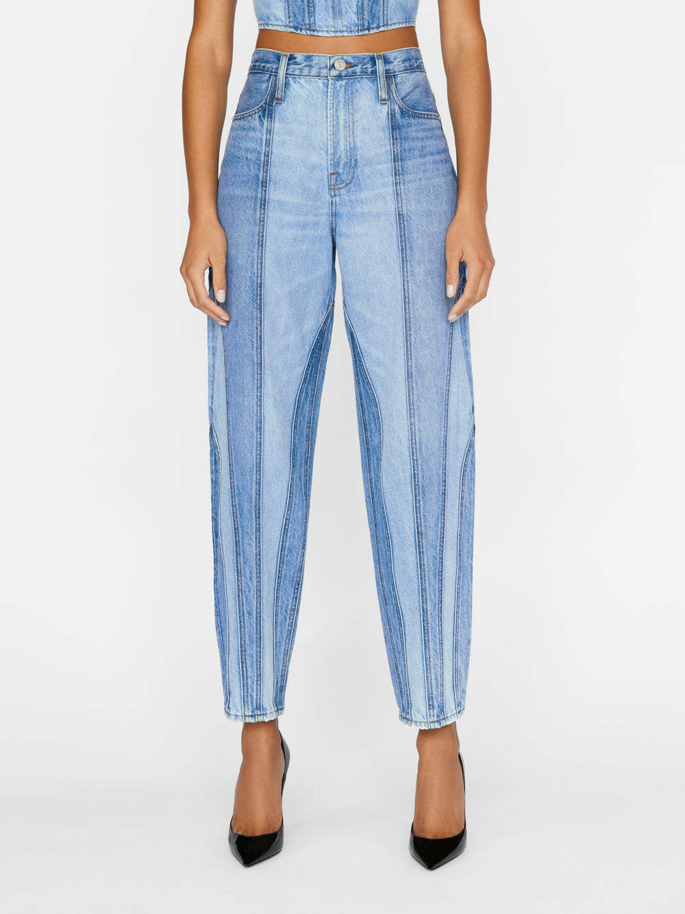 Frame Belt-loop Jeans In Blue