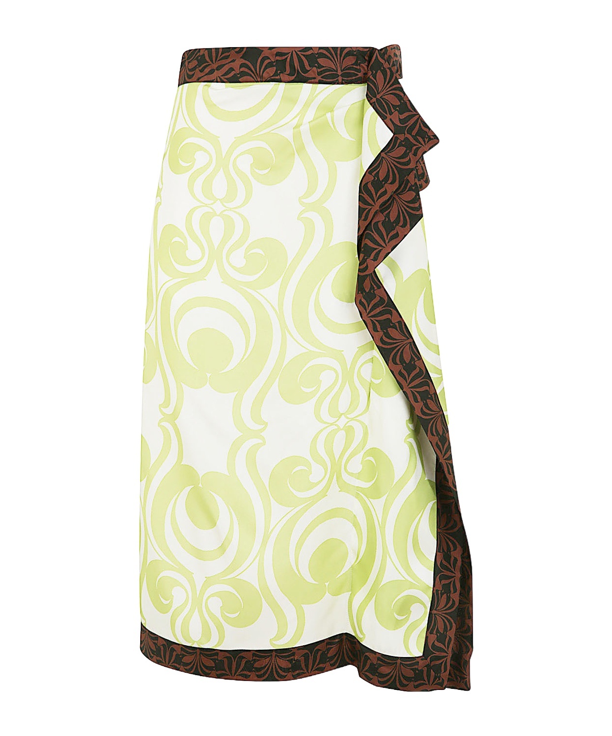 Shop Dries Van Noten Pendant Medium-length Skirt In Yellow