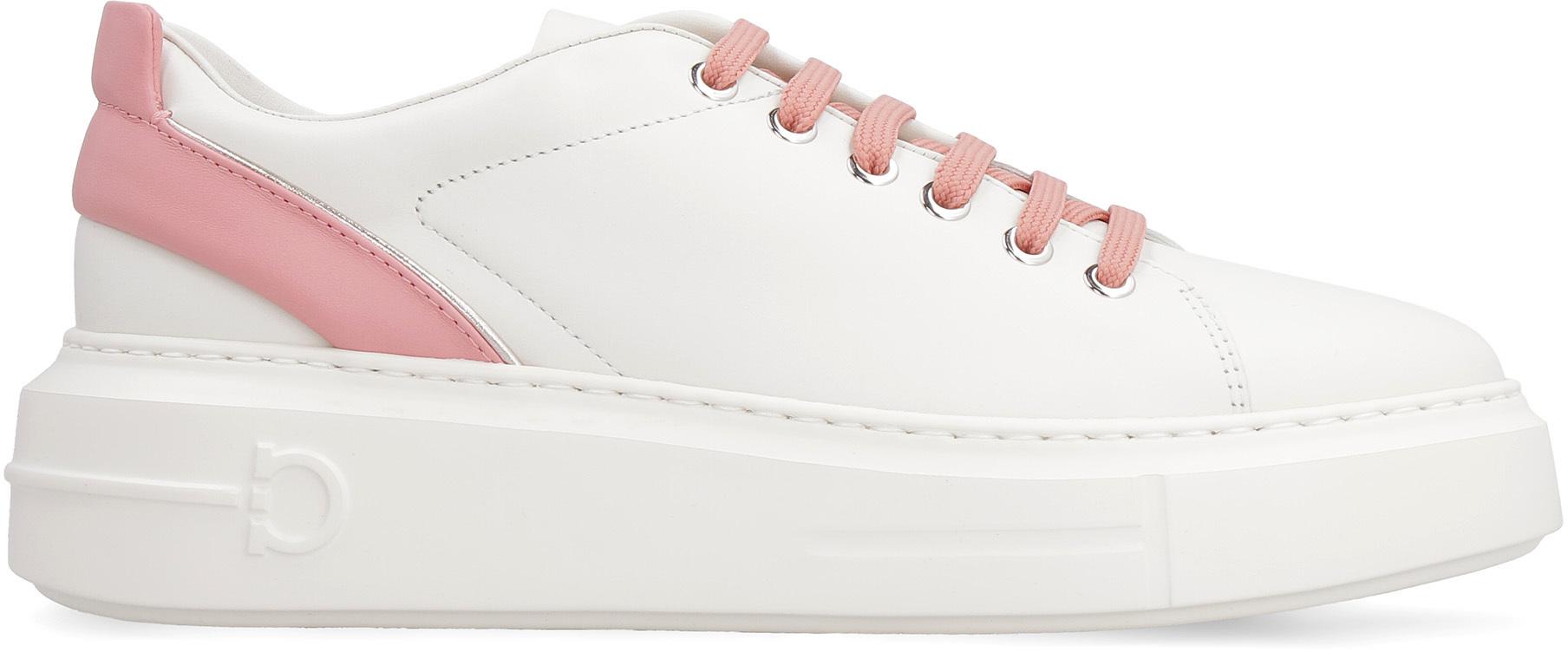 Ferragamo Lace Up Casual Shoes In White