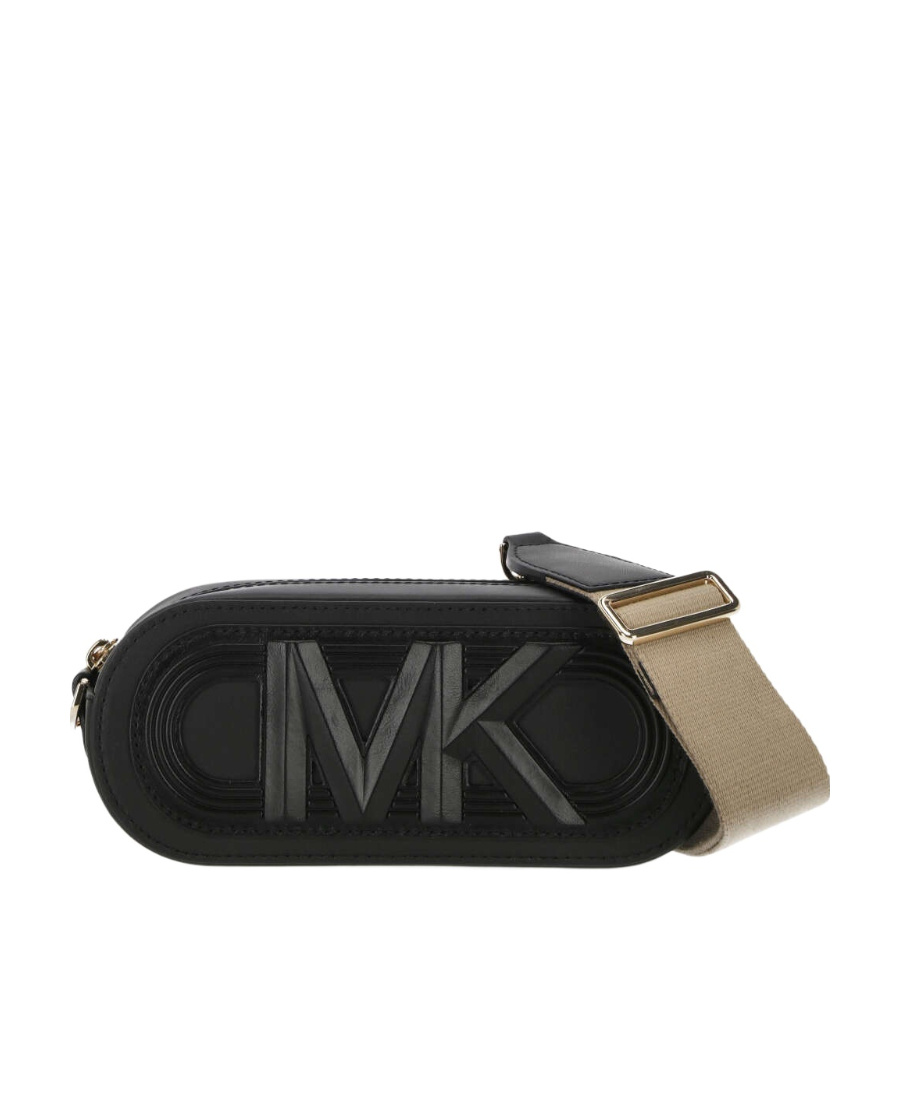Michael Kors Michael  Logo Appliqué Zipped Clutch Bag In Black