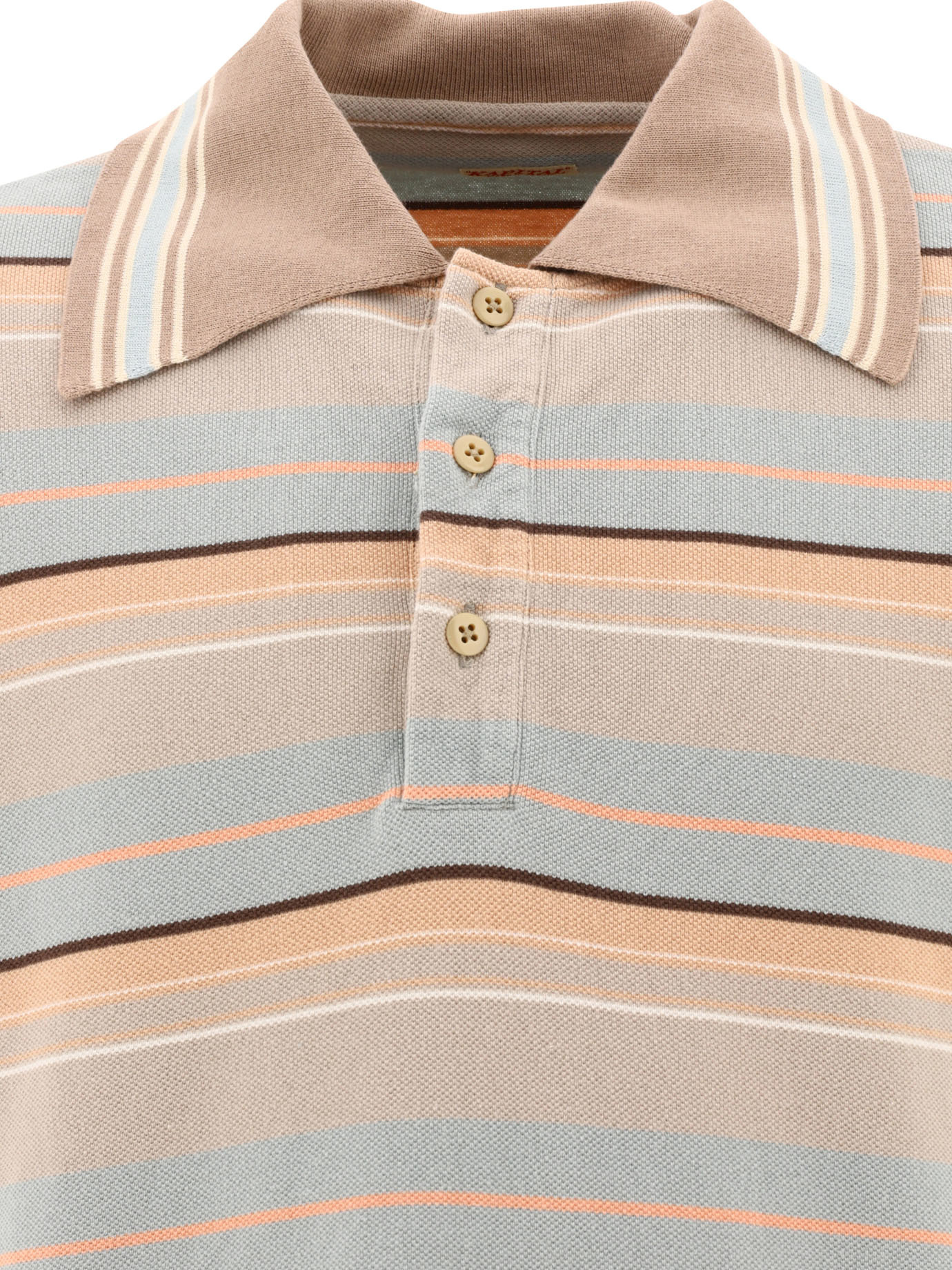 Shop Kapital Short-sleeved Polo Shirt In Nude