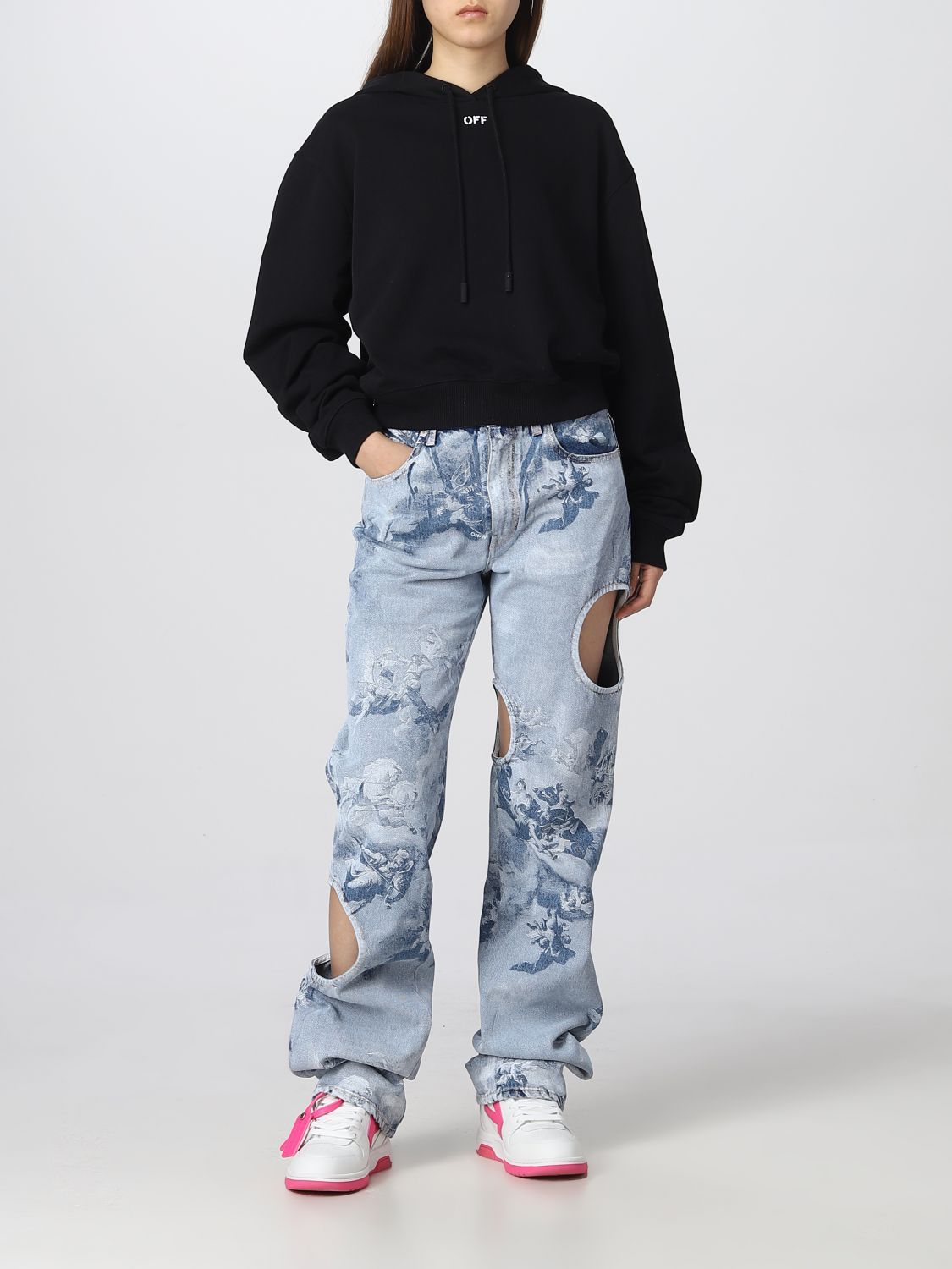 Off-white Sky Meteor Cool Baggy Jeans In Blue