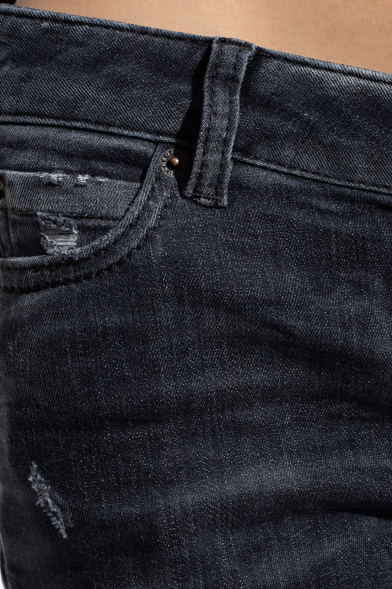 Dsquared2 Distressed-effect Low-rise Jeans In Black