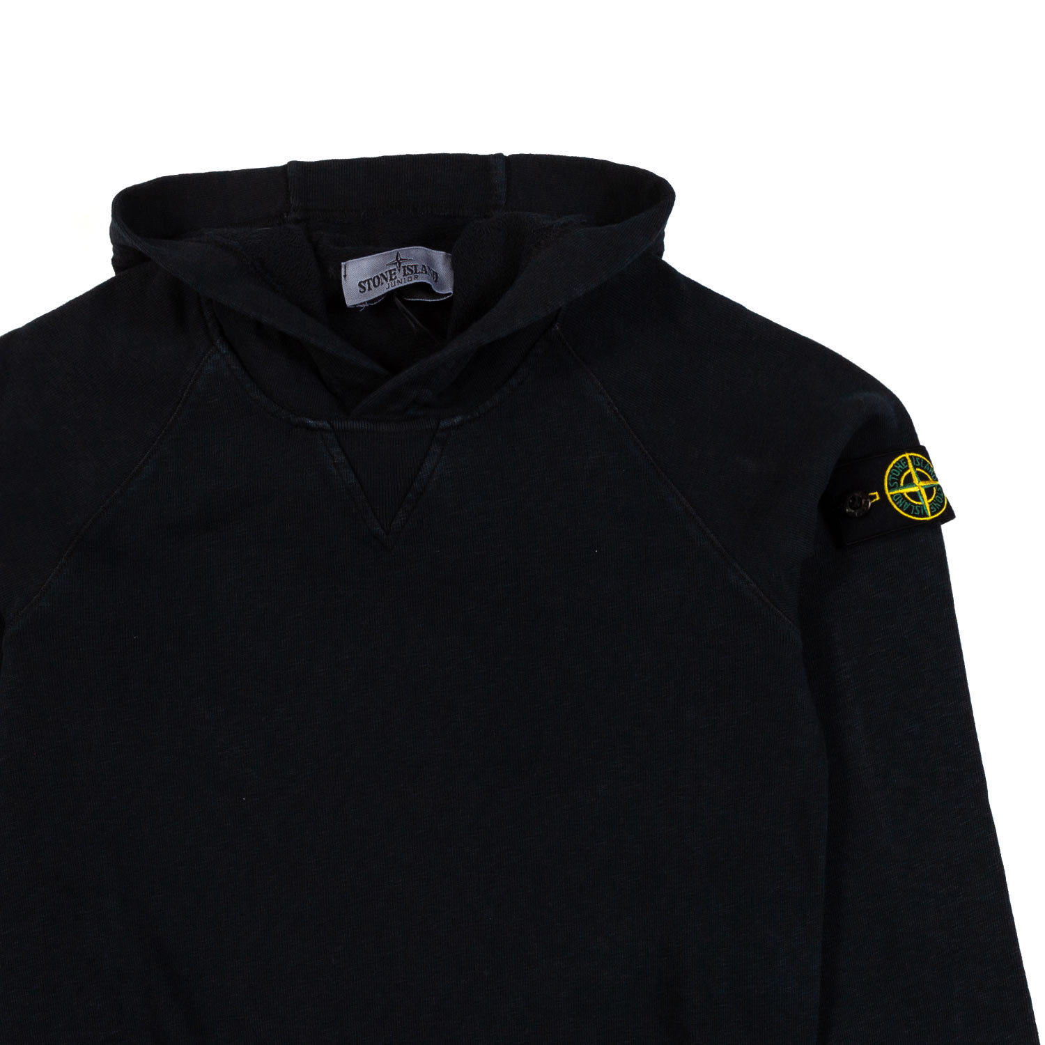 STONE ISLAND STONE ISLAND JUNIOR LOGO PATCH LONG-SLEEVED HOODIE