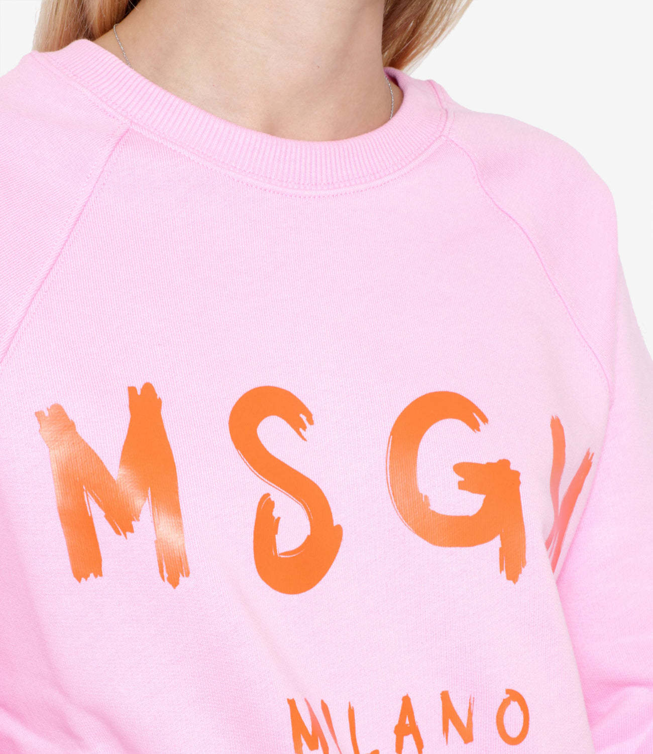 Msgm Logo-print Detail Sweatshirt In Pink