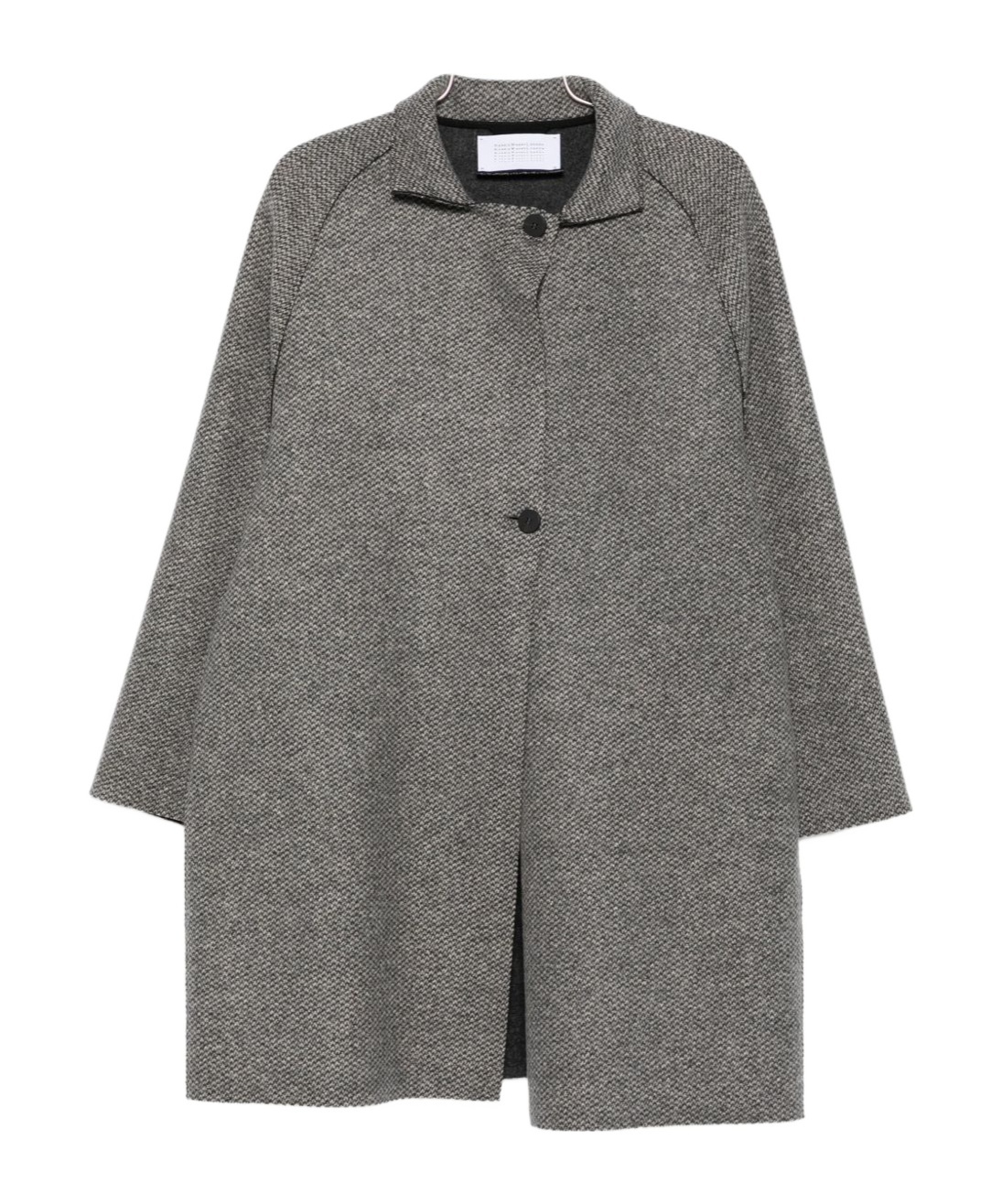 Harris Wharf London Raglan-sleeve Textured Coat In Gray