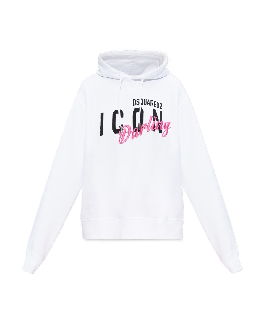 Dsquared2 Icon Darling Cool Cotton Hoodie In White