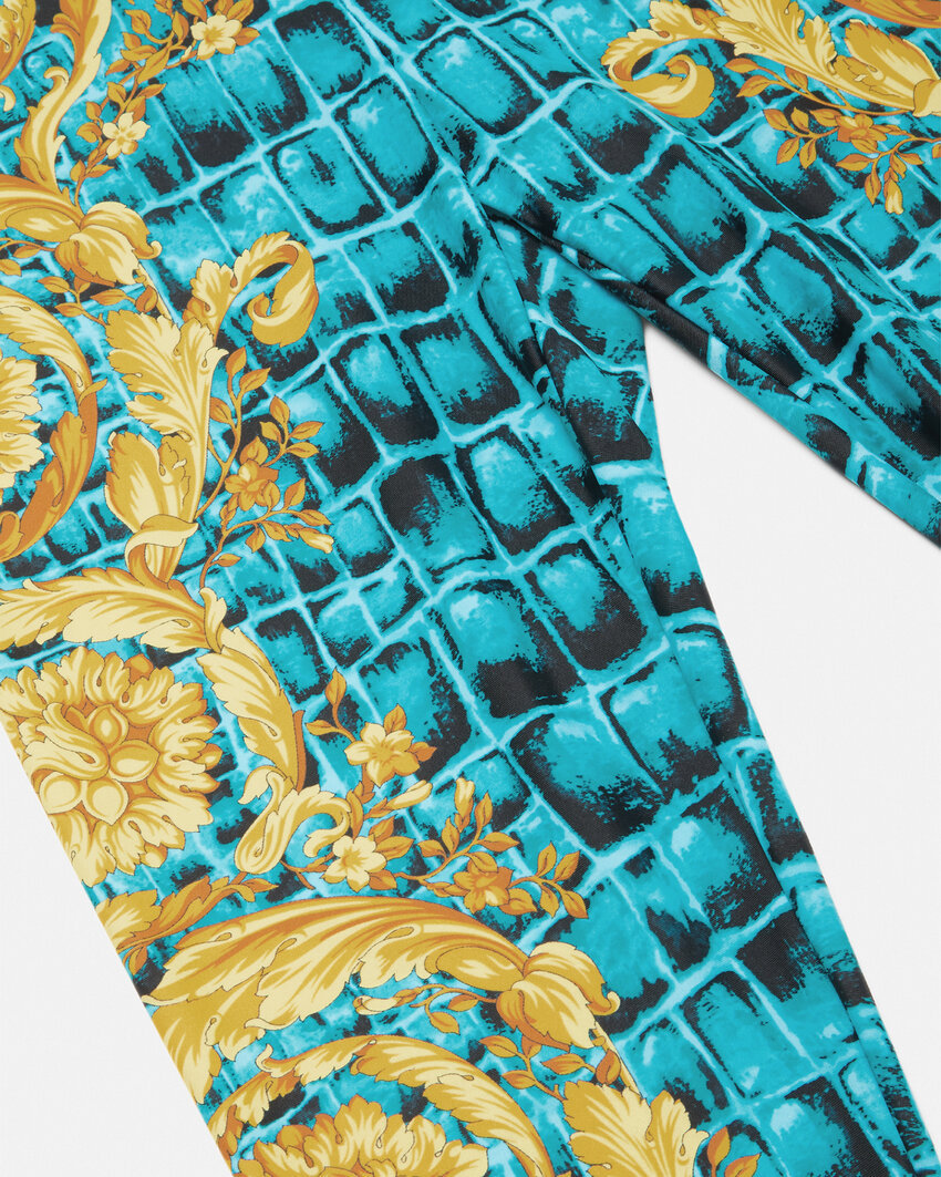 Versace Color Logo Leggings In White
