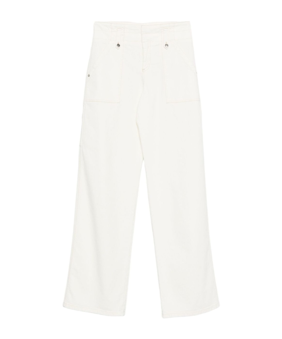 Ermanno Scervino Jeans With Eyelet Decoration In White