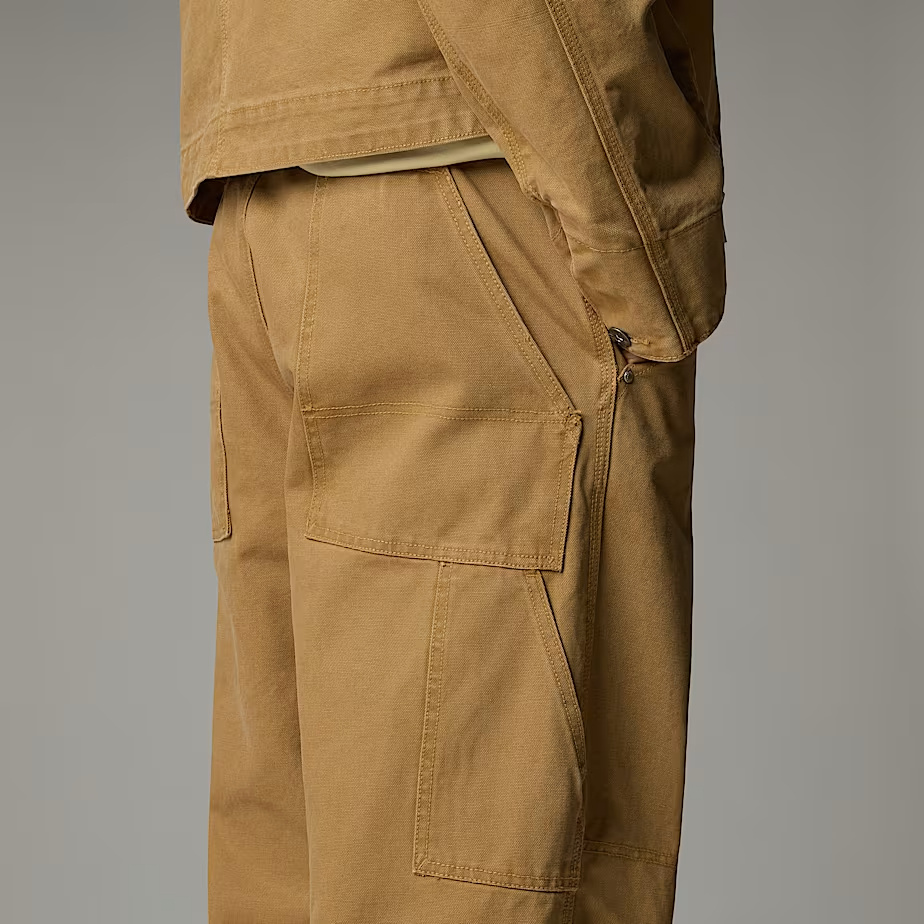 The North Face Tan Cedar Canvas Work Trousers In Utility Brown
