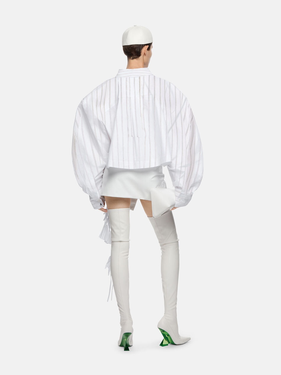 Attico ''jill'' Black And White Shirt In White