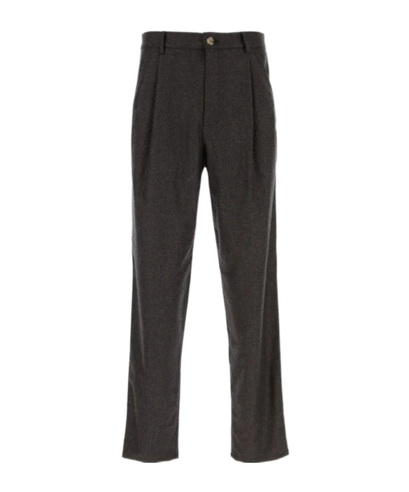 Brunello Cucinelli Casual Pants With Belt Loops In Gray
