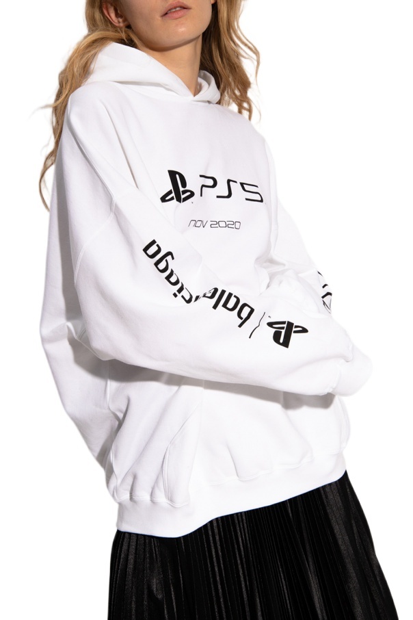 Balenciaga X Sony Playstation 5 Oversized Hoodie In White